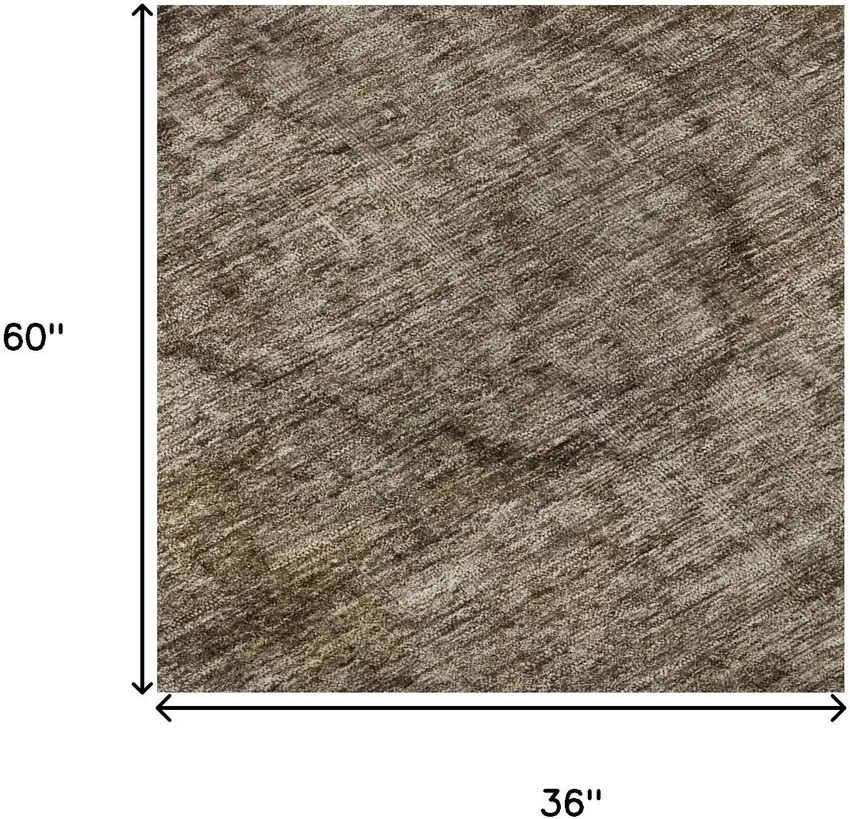 Brown And Taupe Abstract Washable Area Rug With UV Protection Photo 9