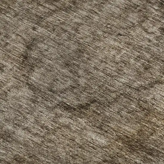 Brown And Taupe Abstract Washable Area Rug With UV Protection Photo 2
