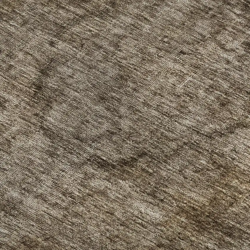 Brown And Taupe Abstract Washable Area Rug With UV Protection Photo 2