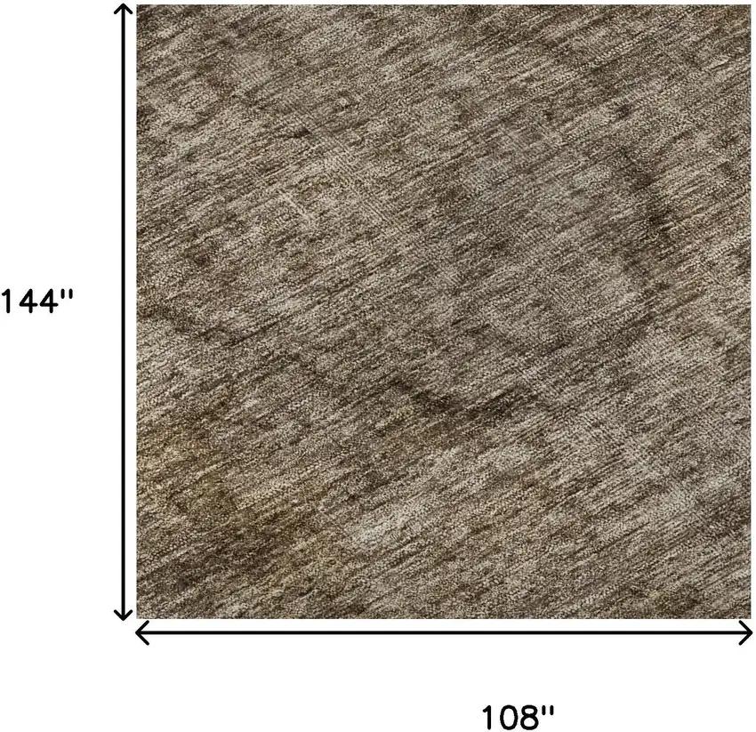 Brown And Taupe Abstract Washable Area Rug With UV Protection Photo 8