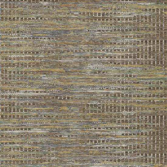 Brown And Taupe Abstract Washable Indoor Outdoor Area Rug Photo 2