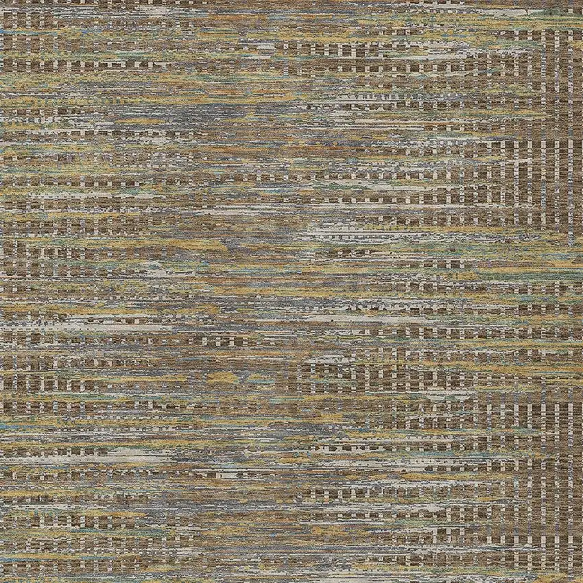 Brown And Taupe Abstract Washable Indoor Outdoor Area Rug Photo 2