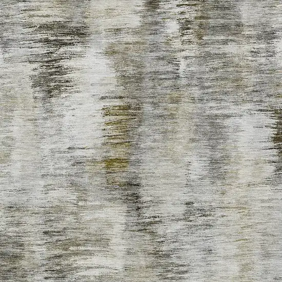 Brown And Taupe Abstract Washable Indoor Outdoor Area Rug Photo 6