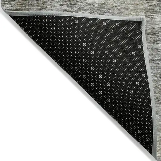 Brown And Taupe Abstract Washable Indoor Outdoor Area Rug Photo 4