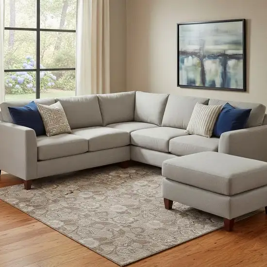 Brown And Taupe Floral Washable Area Rug With UV Protection Photo 2