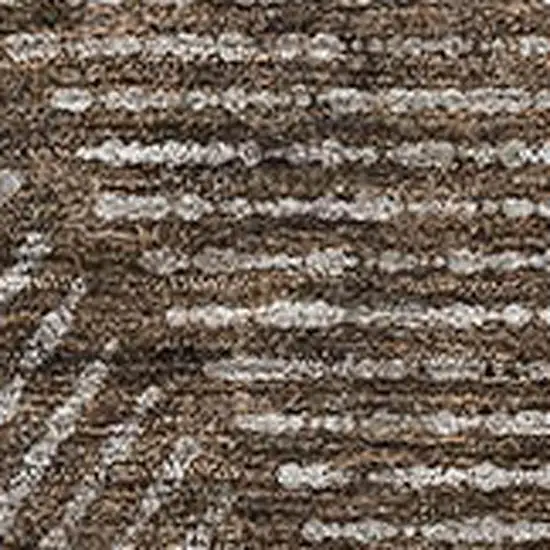 Brown And Taupe Geometric Washable Area Rug With UV Protection Photo 3