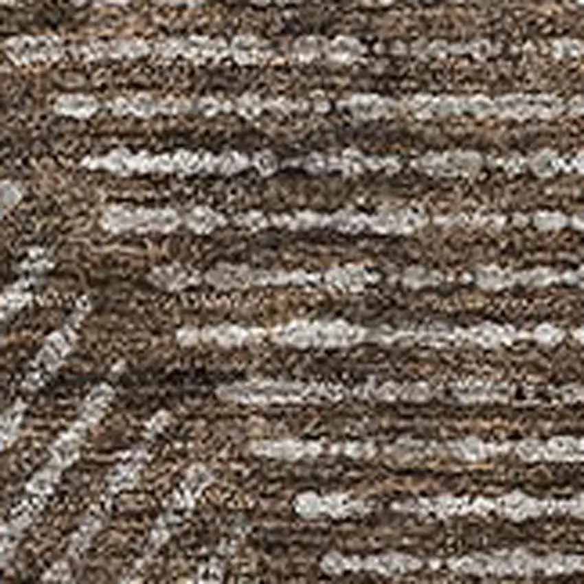 Brown And Taupe Geometric Washable Area Rug With UV Protection Photo 3