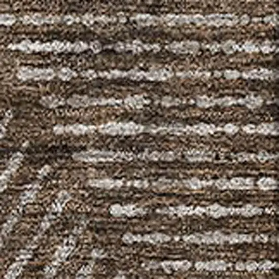 Brown And Taupe Geometric Washable Area Rug With UV Protection Photo 3