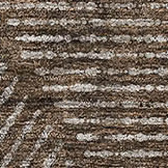 Brown And Taupe Geometric Washable Area Rug With UV Protection Photo 3