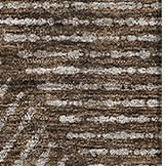 Brown And Taupe Geometric Washable Area Rug With UV Protection Photo 3