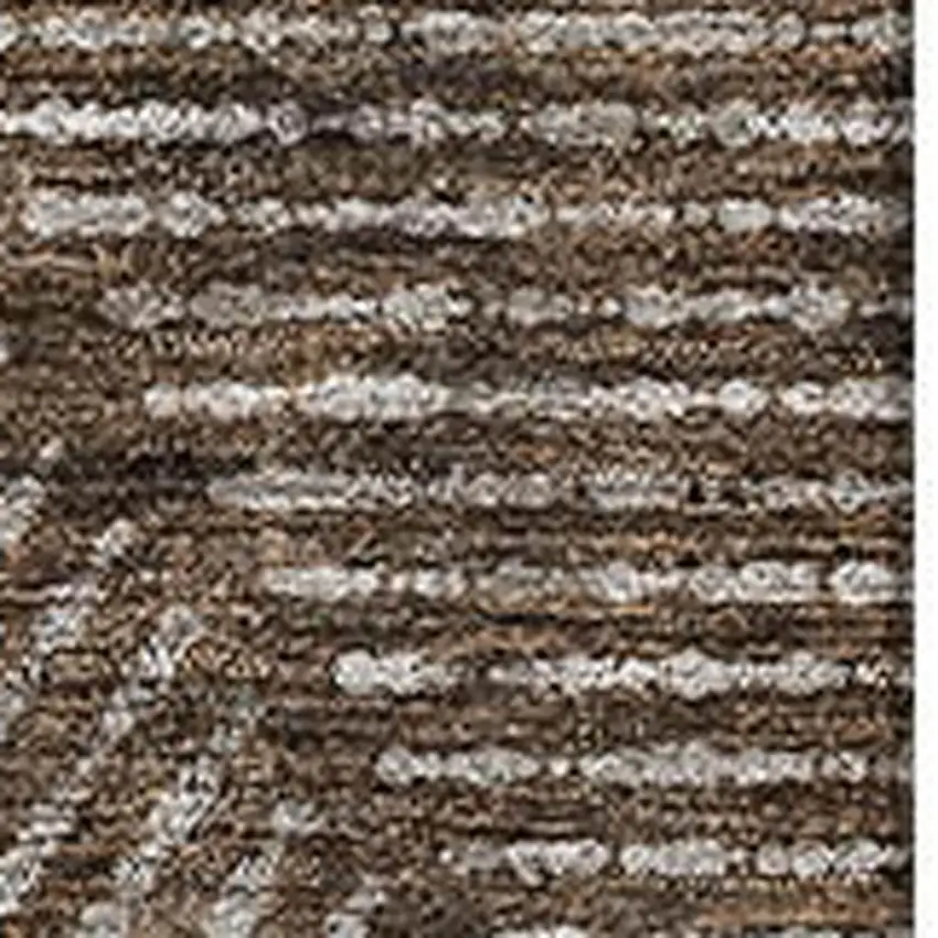 Brown And Taupe Geometric Washable Area Rug With UV Protection Photo 3