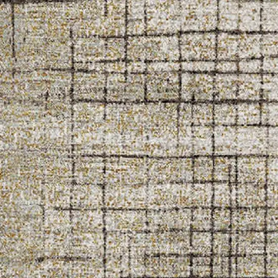 Brown And Taupe Geometric Washable Area Rug With UV Protection Photo 3