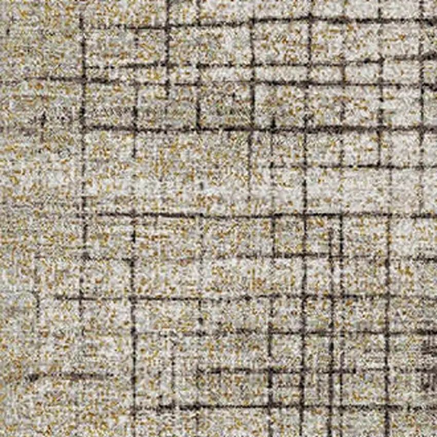 Brown And Taupe Geometric Washable Area Rug With UV Protection Photo 3