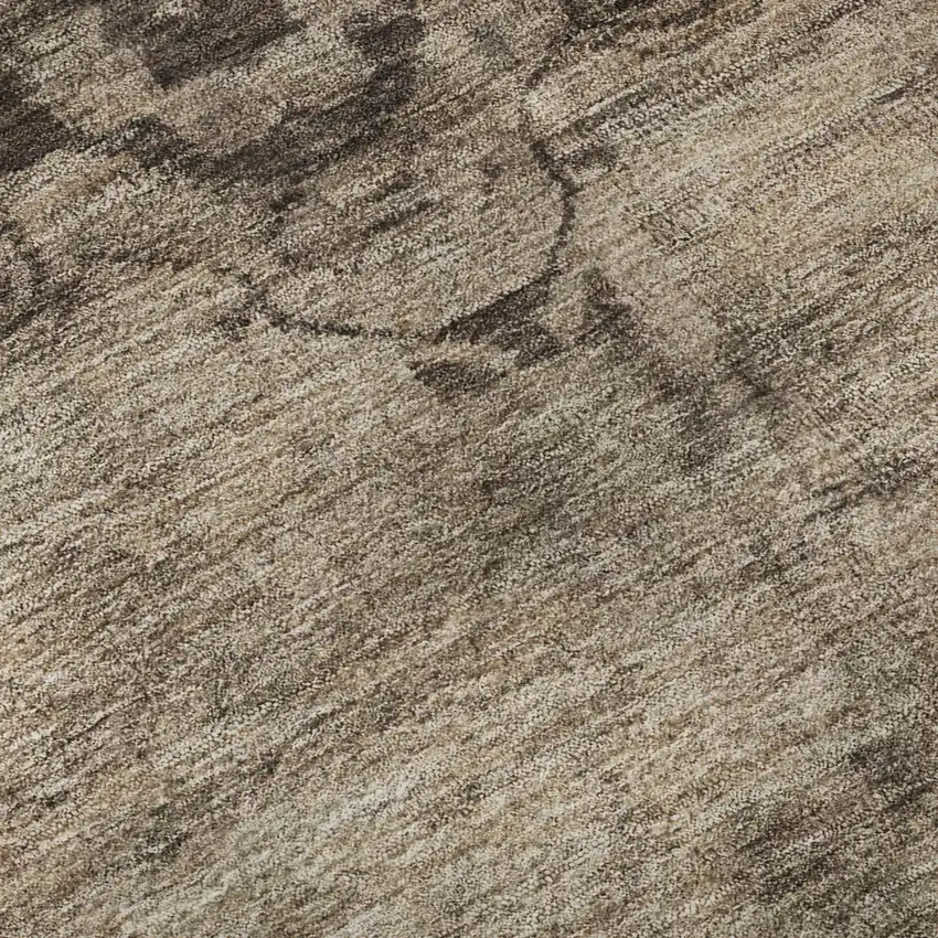 Brown And Taupe Oriental Washable Area Rug With UV Protection Photo 9