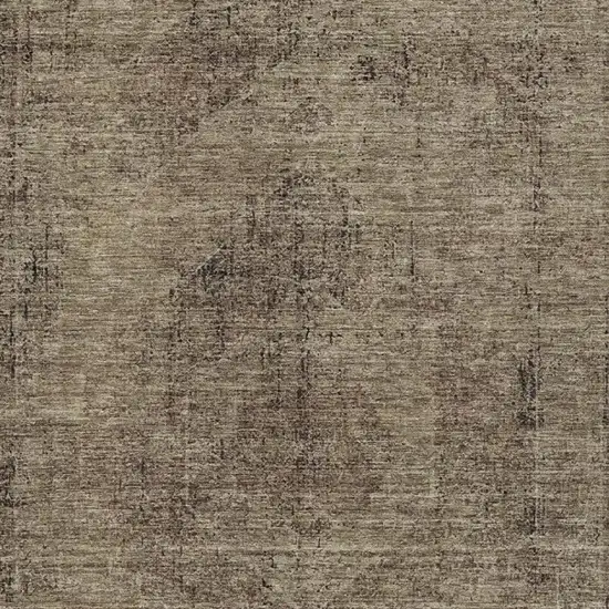 Brown And Taupe Oriental Washable Indoor Outdoor Area Rug Photo 3