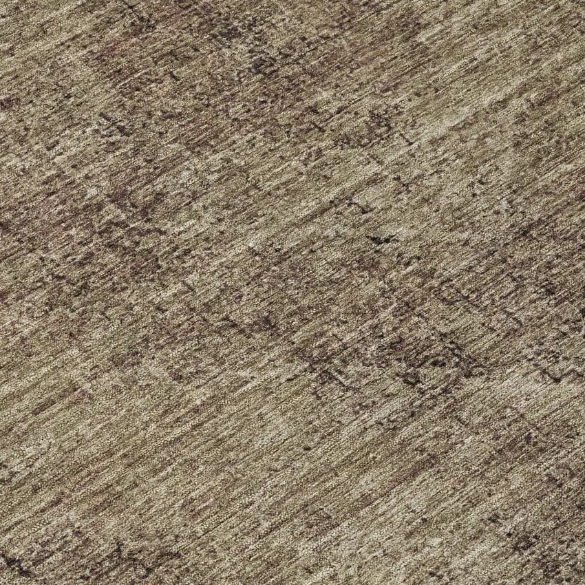 Brown And Taupe Oriental Washable Indoor Outdoor Area Rug Photo 6