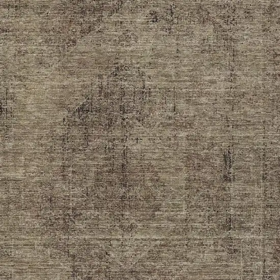 Brown And Taupe Oriental Washable Indoor Outdoor Area Rug Photo 3