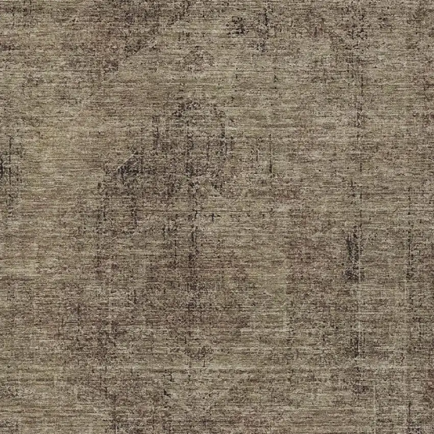 Brown And Taupe Oriental Washable Indoor Outdoor Area Rug Photo 3
