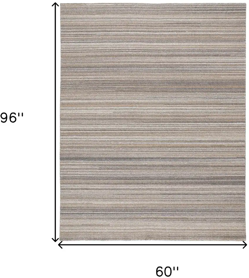 Brown And Taupe Wool Hand Woven Stain Resistant Area Rug Photo 10