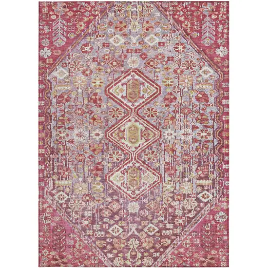 Brown And Wheat Aztec Washable Indoor Outdoor Area Rug Photo 3