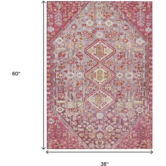 Brown And Wheat Aztec Washable Indoor Outdoor Area Rug Photo 9