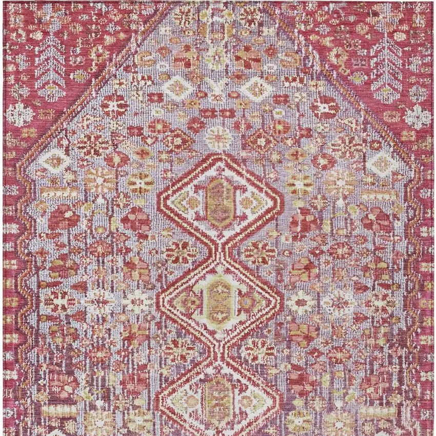 Brown And Wheat Aztec Washable Indoor Outdoor Area Rug Photo 8