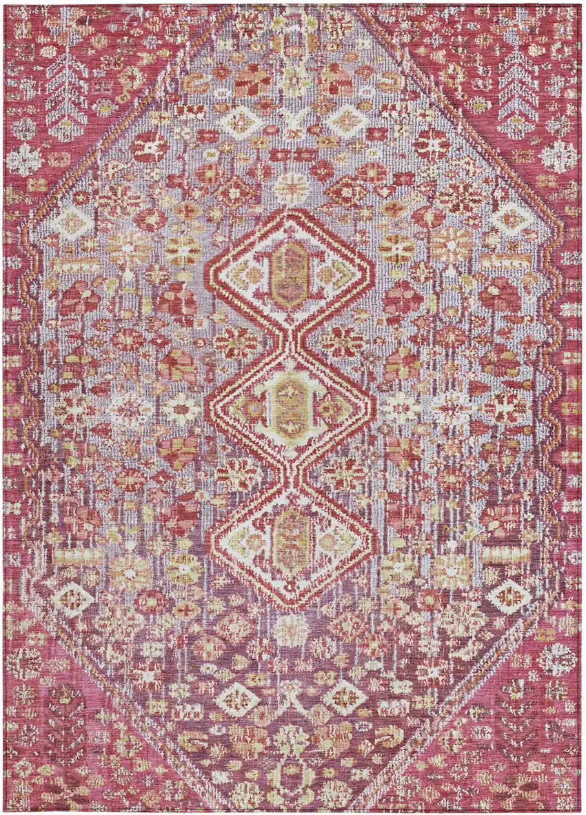 Brown And Wheat Aztec Washable Indoor Outdoor Area Rug Photo 3