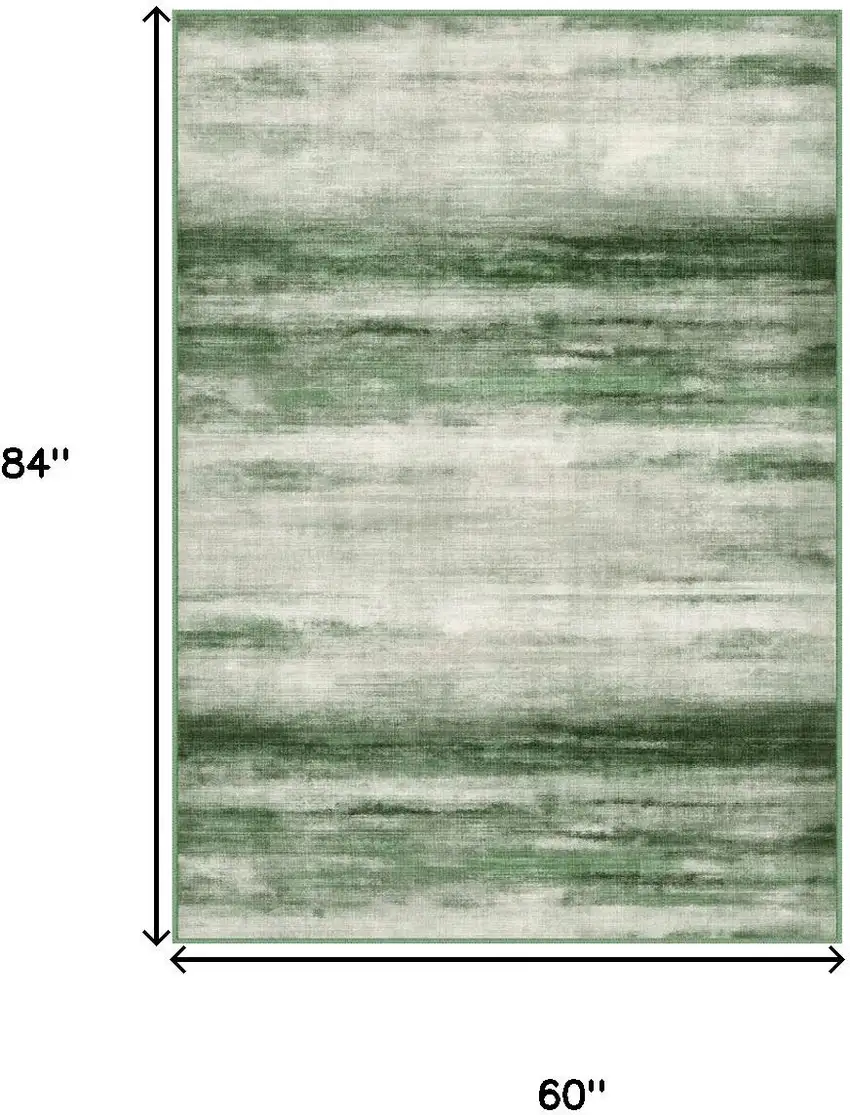 Brown And White Abstract Washable Area Rug Photo 9