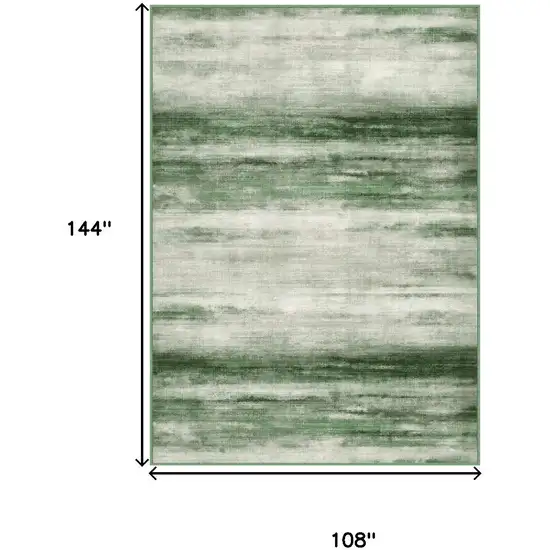 Brown And White Abstract Washable Area Rug Photo 9