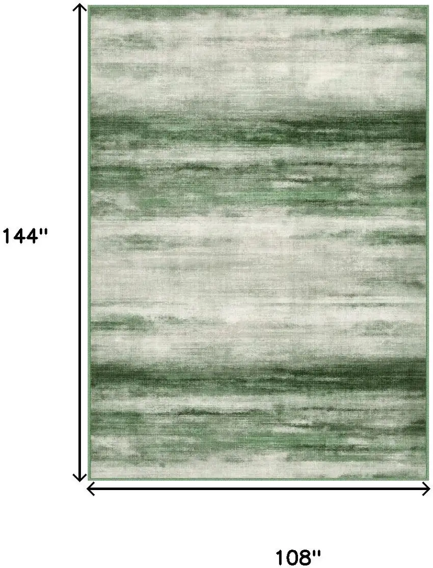 Brown And White Abstract Washable Area Rug Photo 9