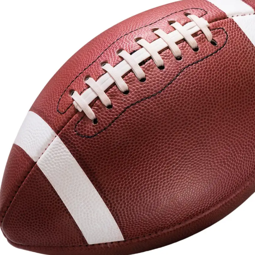 Brown And White Football Youthful Area Rug Photo 8