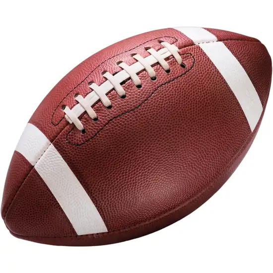 Brown And White Football Youthful Washable Area Rug Photo 2