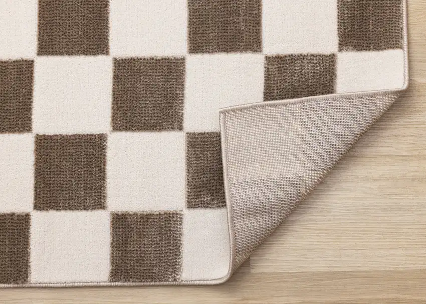 Brown And White Geometric Area Rug Photo 9