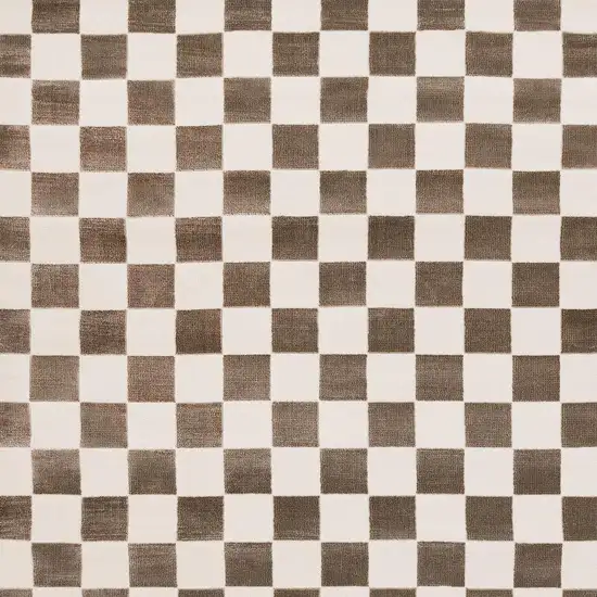 Brown And White Geometric Area Rug Photo 5