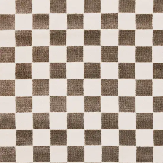 Brown And White Geometric Area Rug Photo 4