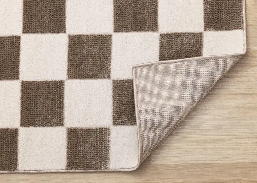 Brown And White Geometric Area Rug Photo 7