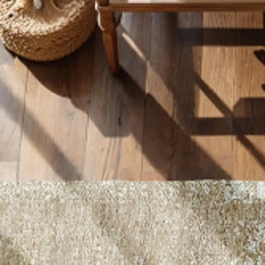 Brown And White Medallion Washable Area Rug With UV Protection Photo 5