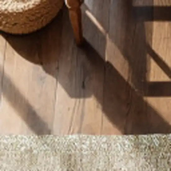 Brown And White Medallion Washable Area Rug With UV Protection Photo 6