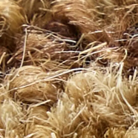 Brown And White Wool Oriental Hand Tufted Area Rug Photo 3