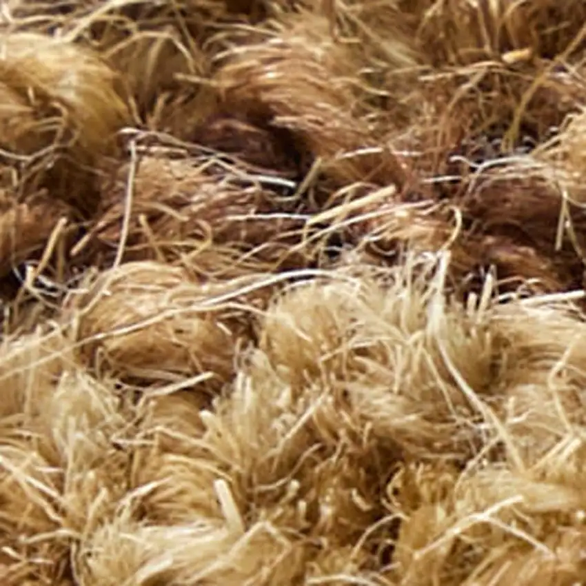 Brown And White Wool Oriental Hand Tufted Area Rug Photo 8