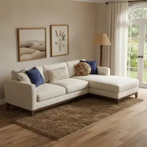 Photo of Brown And White Wool Oriental Hand Tufted Area Rug