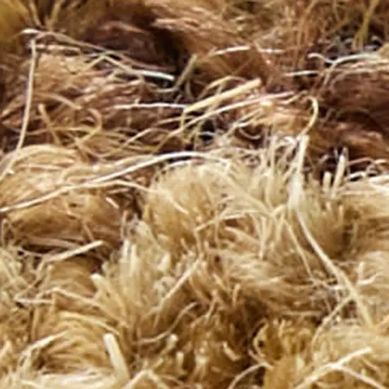 Brown And White Wool Oriental Hand Tufted Area Rug Photo 3