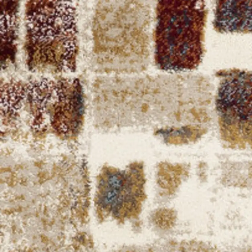 Natural And Brown Abstract Area Rug Photo 5