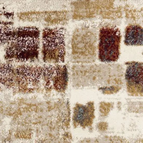 Natural And Brown Abstract Area Rug Photo 7