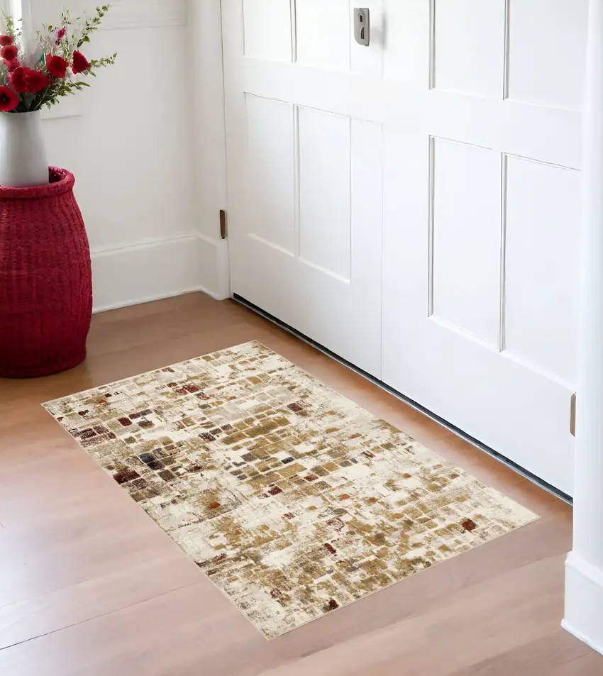 Natural Abstract Area Rug Photo 1