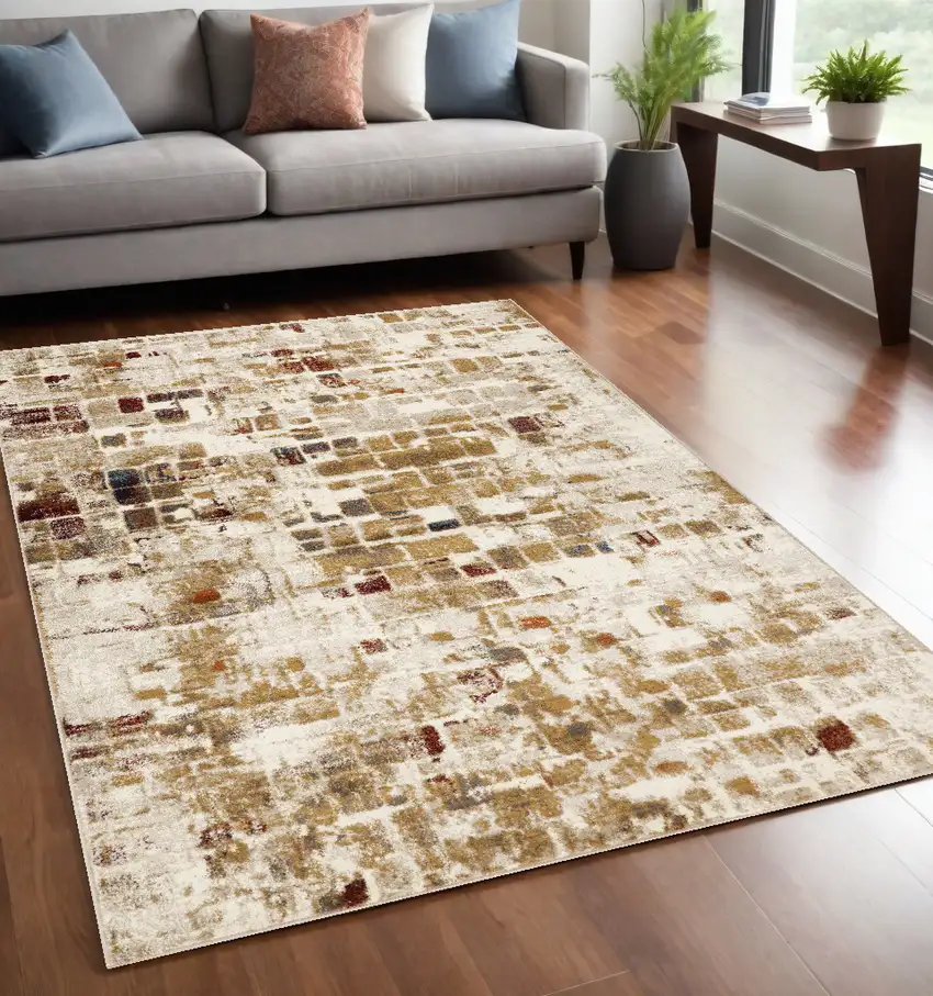 Natural Abstract Area Rug Photo 1