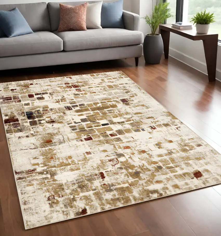 Natural Abstract Area Rug Photo 1