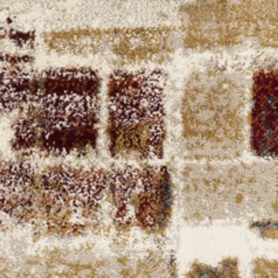 Natural And Brown Abstract Area Rug Photo 5