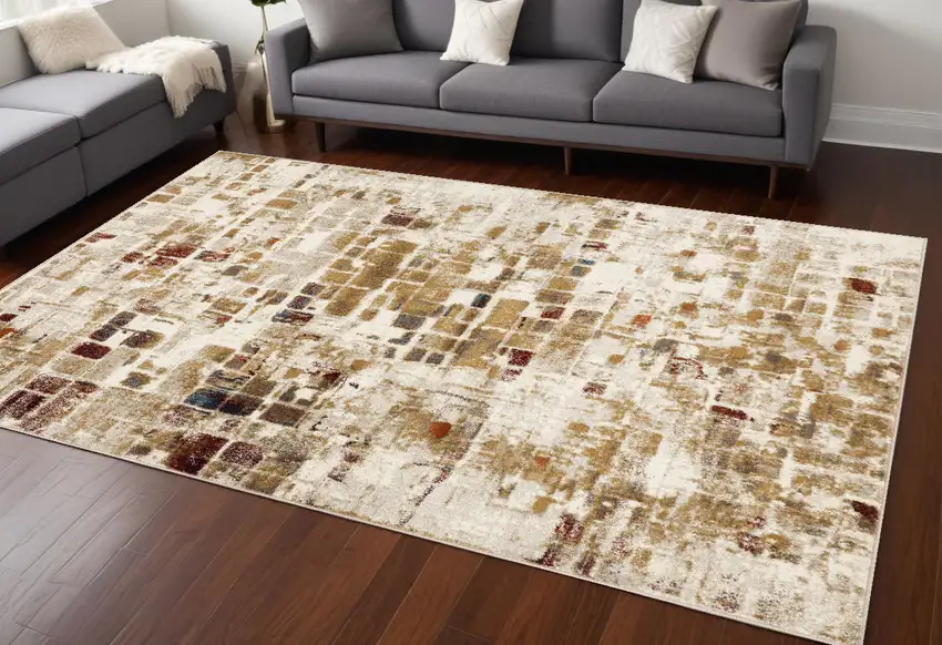 Natural Abstract Area Rug Photo 1