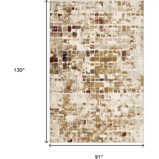 Natural And Brown Abstract Area Rug Photo 6